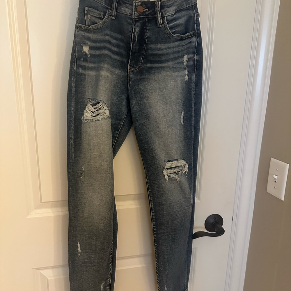 BKE Boyfriend Jeans in Distressed Blue